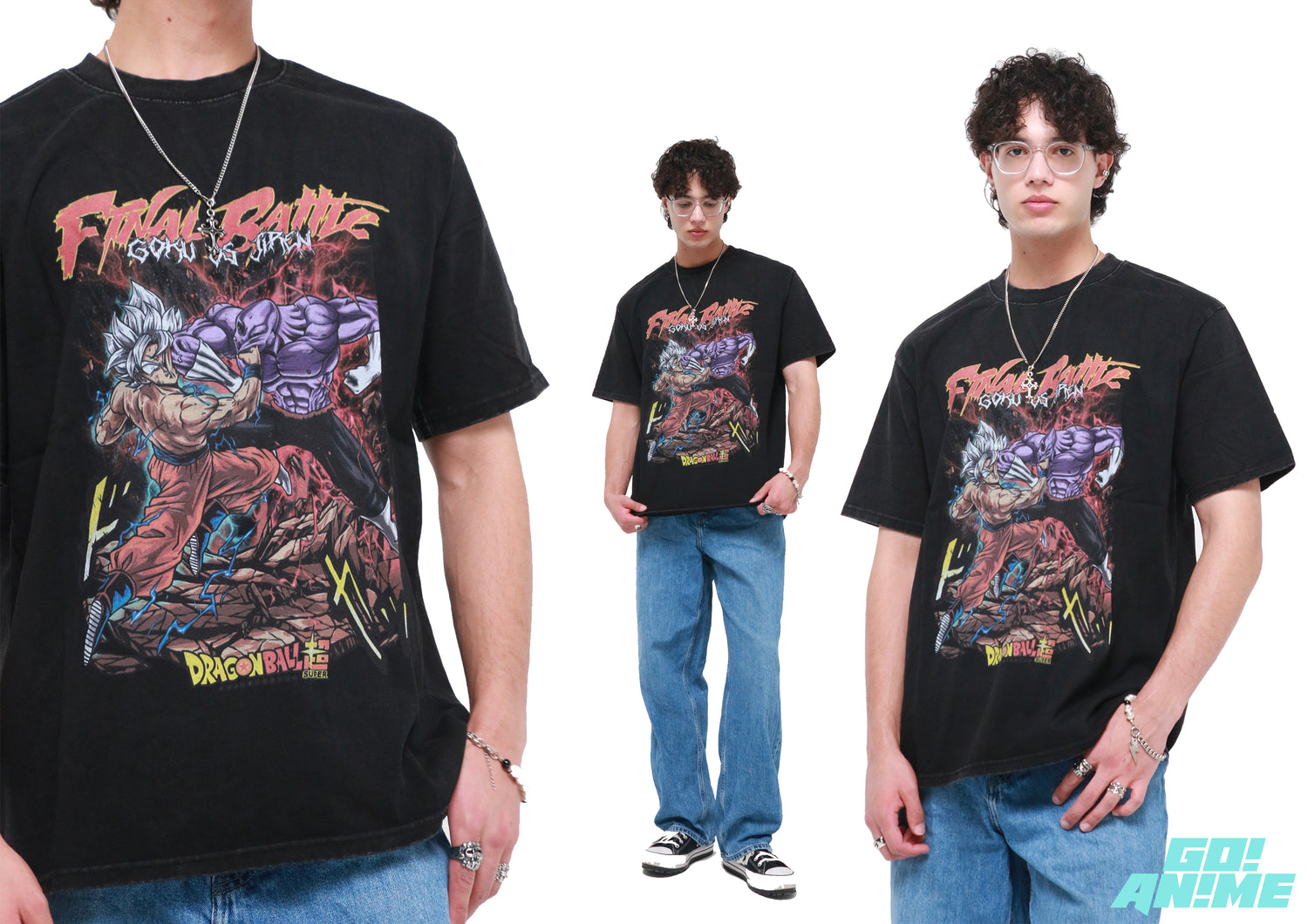 Vintage Style "Goku (Ultra Instinct) vs Jiren" T-Shirt *EXCLUSIVE*