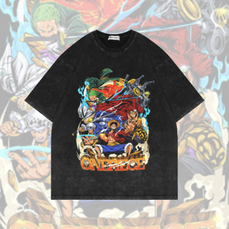 Vintage Style "Zoro x Law x Luffy x Kid" T-Shirt