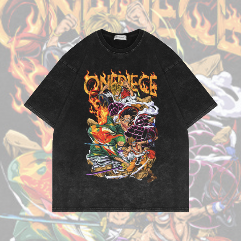 Vintage Style "Sanji x Zoro x Luffy x Usopp" T-Shirt