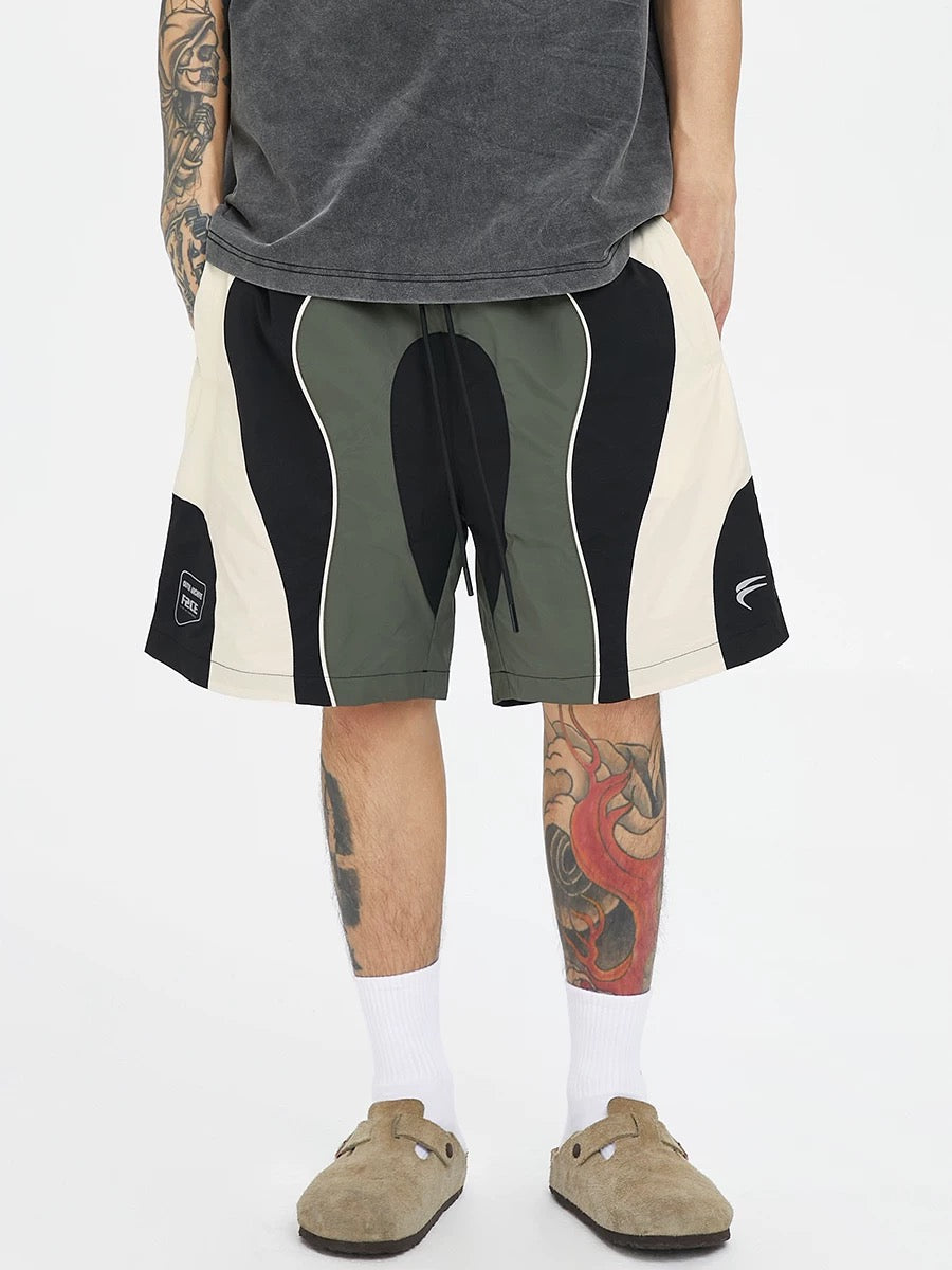 Nylon Multi Pattern Cargo Shorts