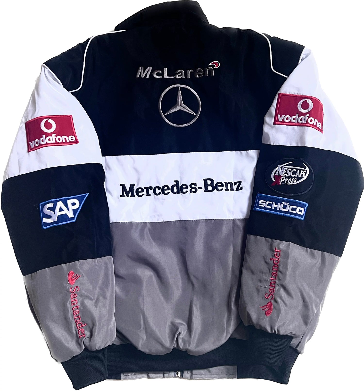 Mclaren/Mercedes - Grey - Vintage Racing Bomber Jacket