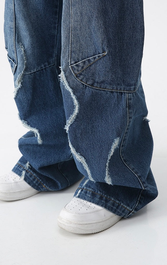 Big Pocket - Dark Denim Baggy Jeans