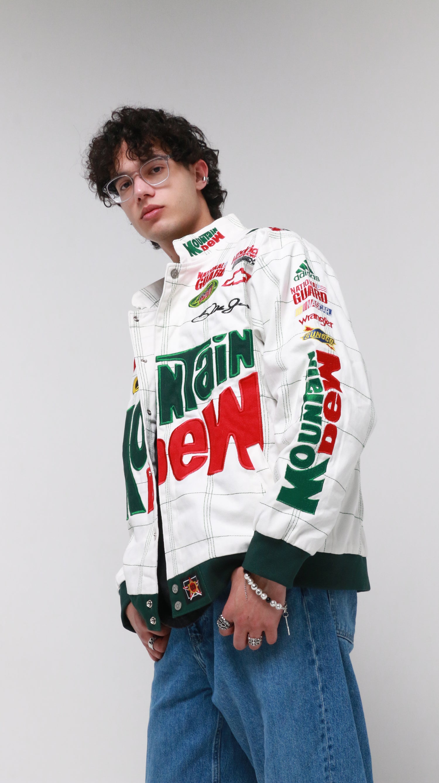 MOUNTAIN DEW - WHITE - Vintage (Dale Earnhardt) Nascar Jacket