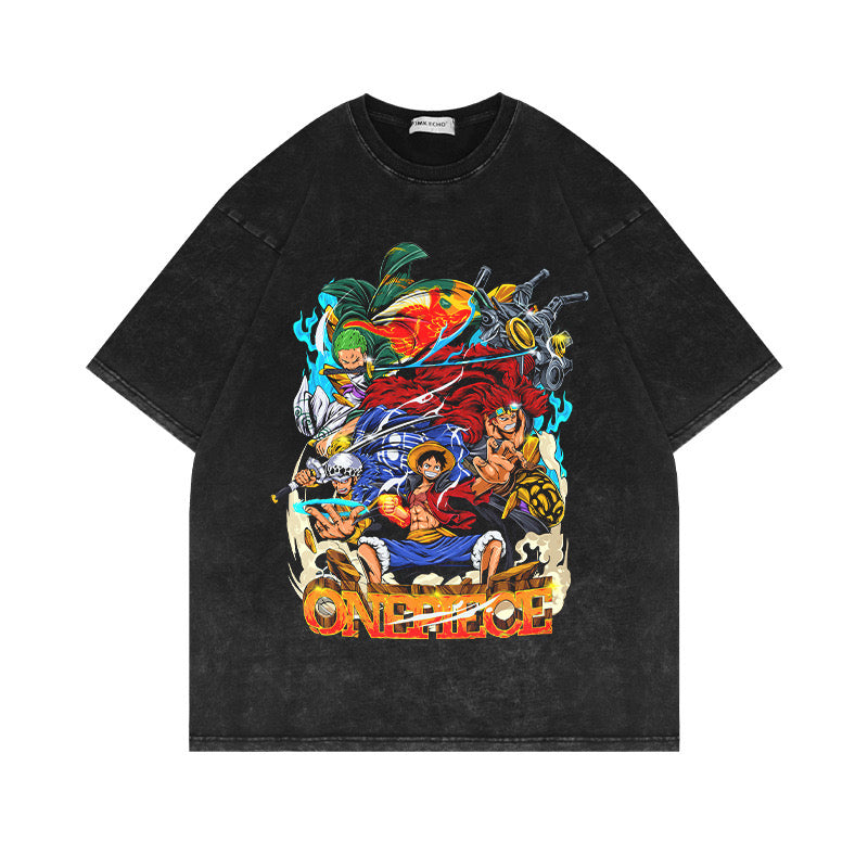 Vintage Style "Zoro x Law x Luffy x Kid" T-Shirt