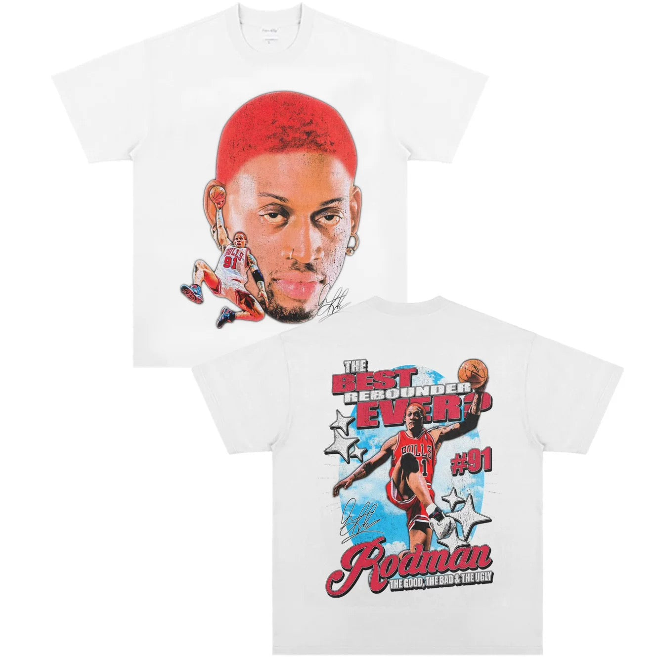 Dennis Rodman - (Front & Back Print) - Graphic Tee