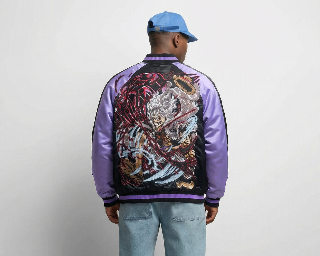 Gear 5 Luffy x Lucci - Japanese Sukajan Jacket