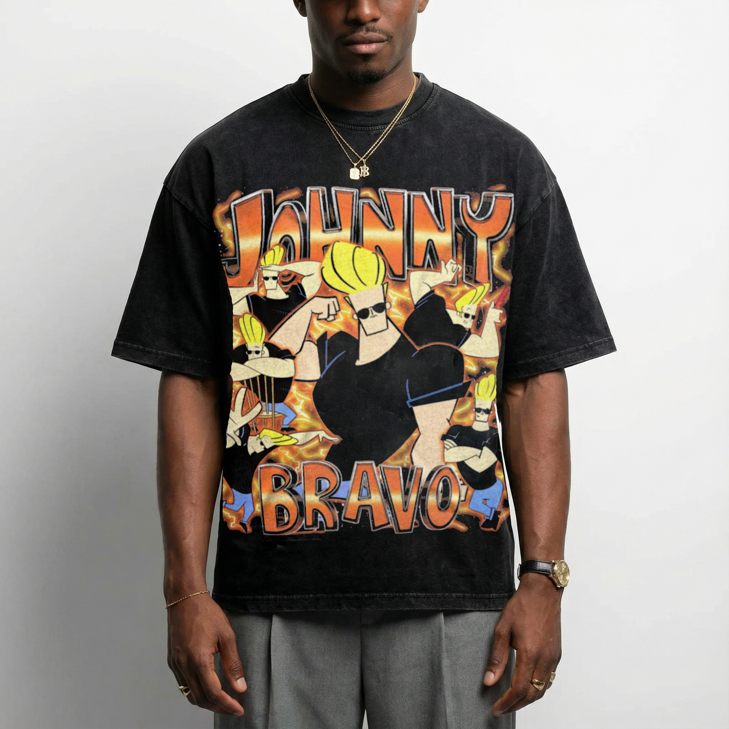 Johnny Bravo - Vintage Style T-Shirt