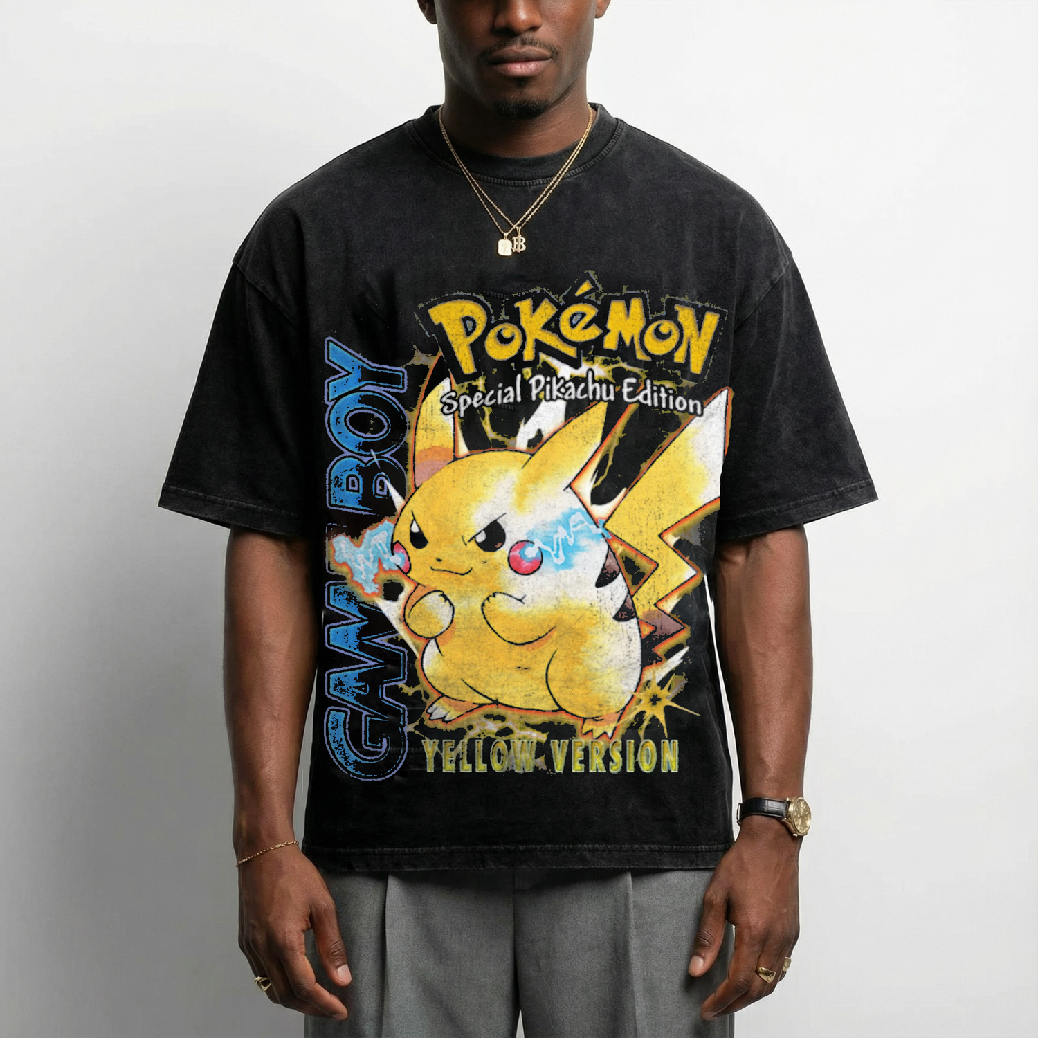 Gameboy Pikachu - Vintage Style T-Shirt