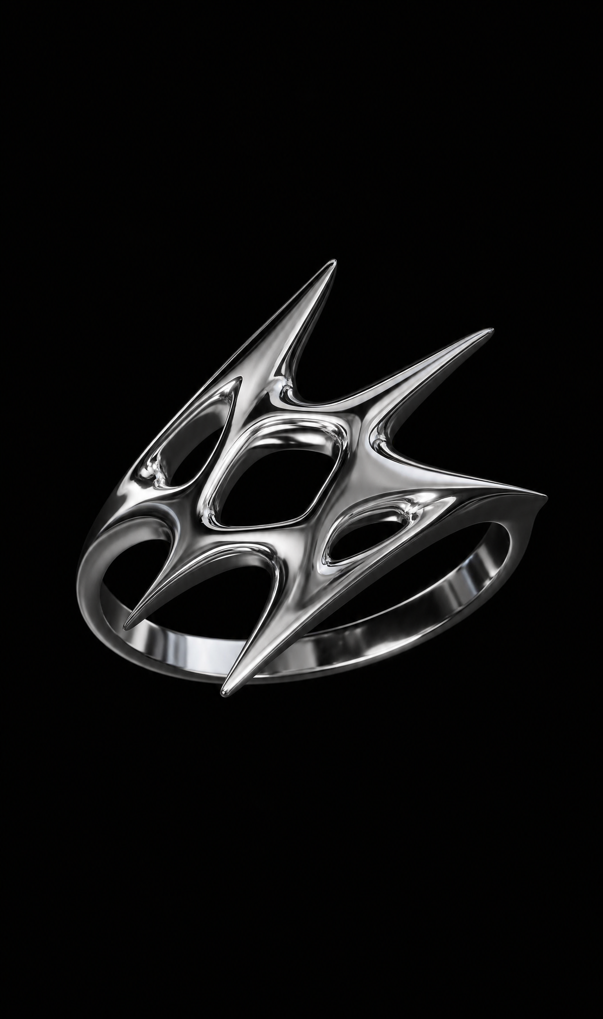 Cyber Chrome Ring